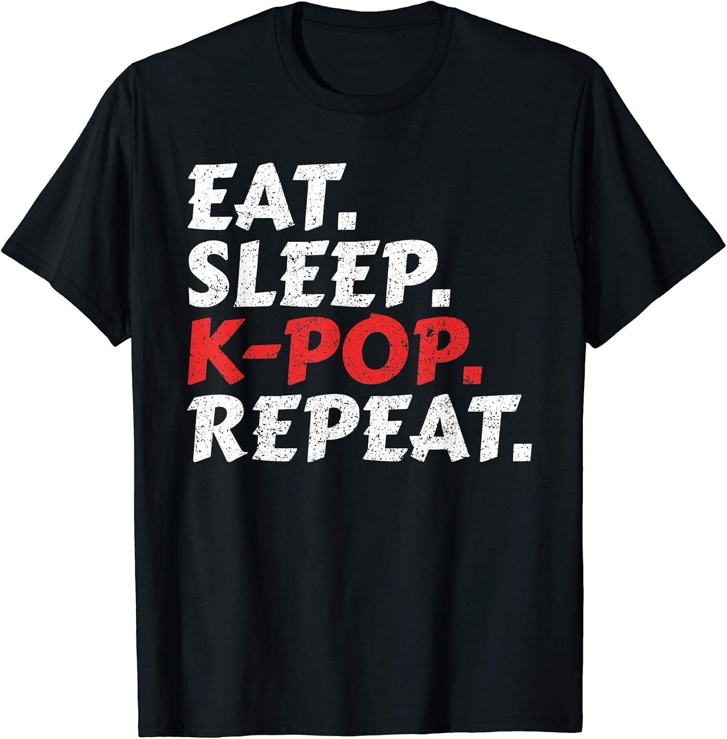 Eat Sleep K-Pop Repeat Retro Vintage Merch - Adult & Kids T-Shirts, Sweatshirts & Hoodies apparel design preview 1