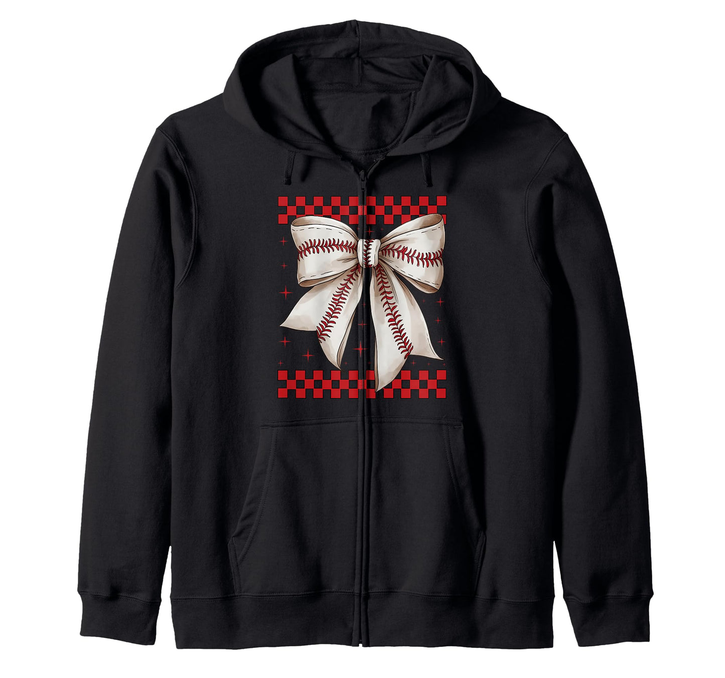 Baseball Bow Softball Gift Ribbon T-Shirt - Fun Novelty Design Unisex - T-Shirt, Sweatshirt, Hoodie