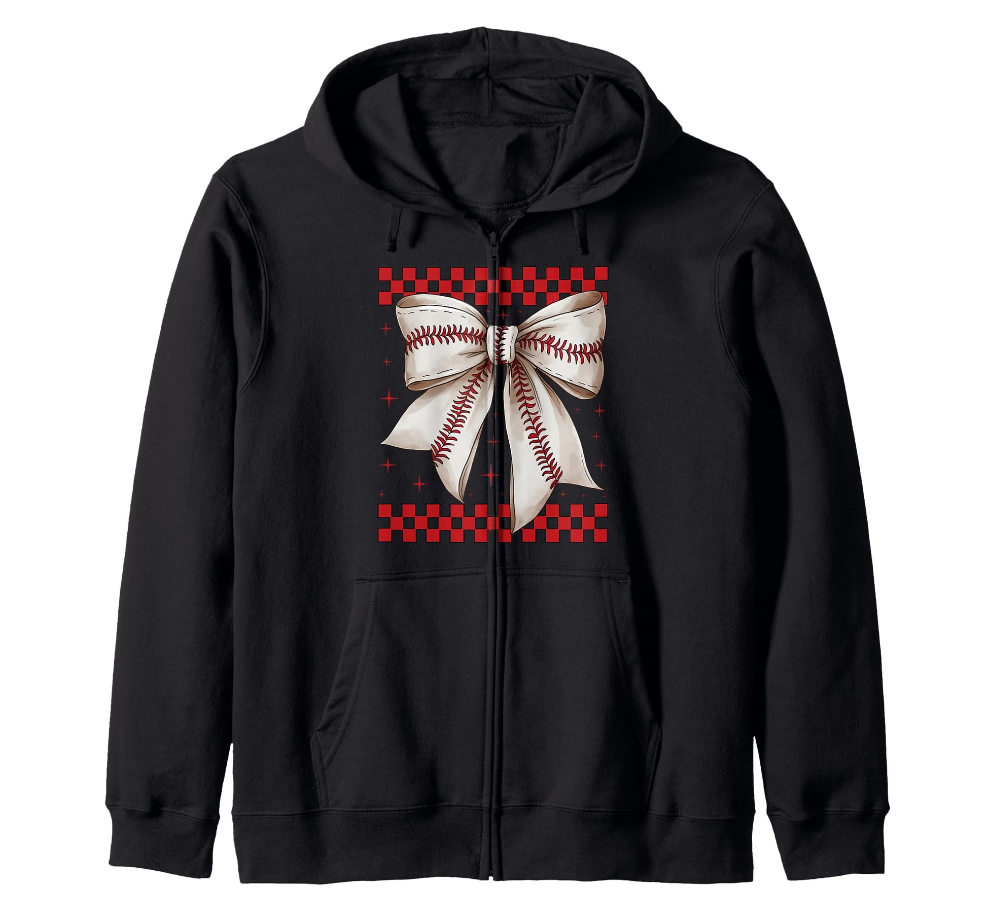 Baseball Bow Softball Gift Ribbon T-Shirt - Fun Novelty Design Unisex - T-Shirt, Sweatshirt, Hoodie