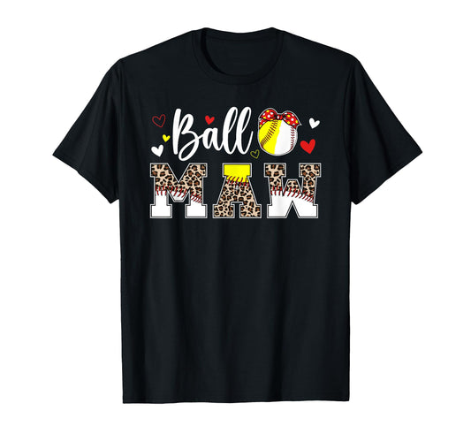 Ball Maw Leopard Softball Baseball Maw T-Shirt - Streetwear Style Unisex - T-Shirt, Sweatshirt, Hoodie