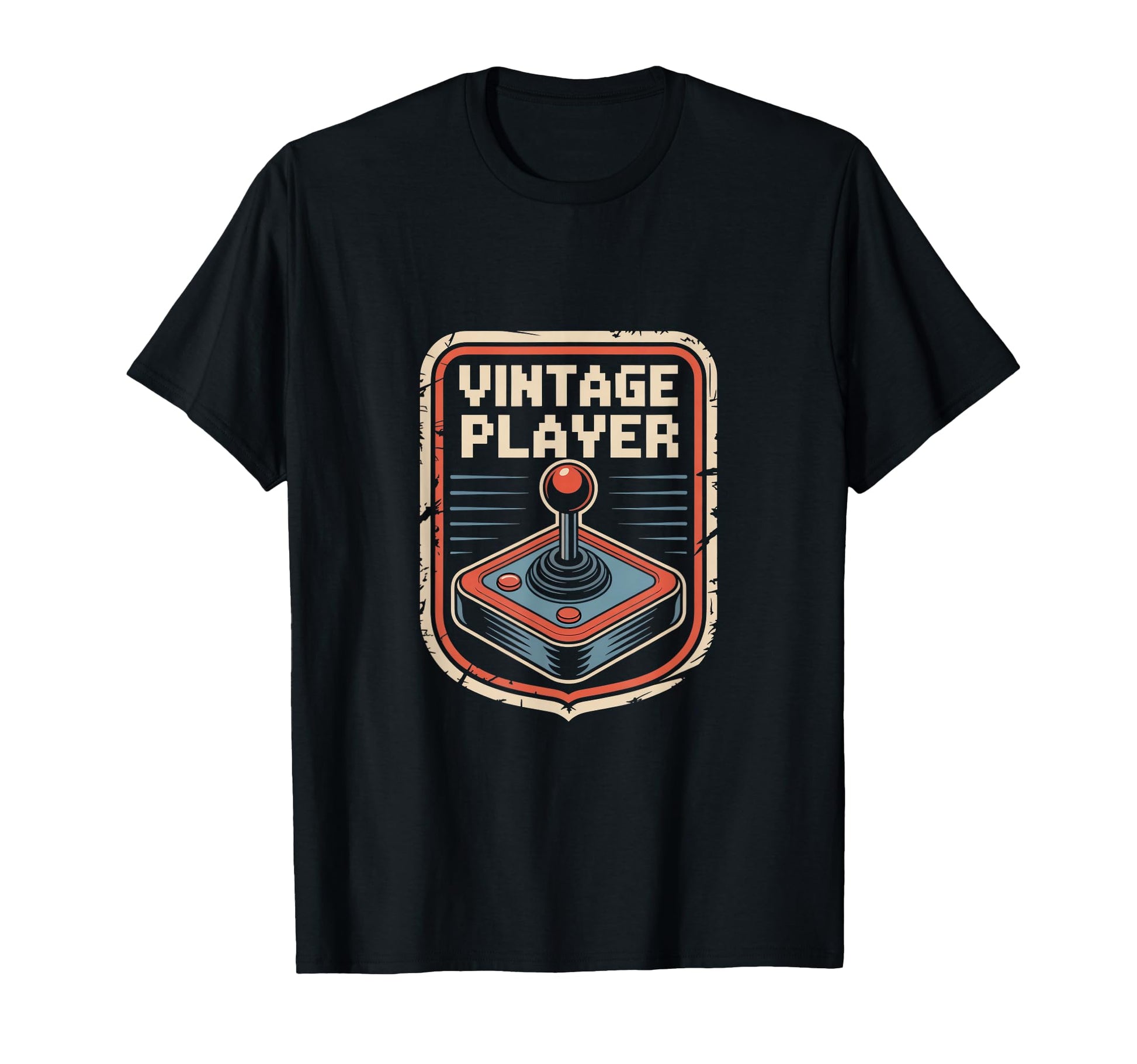 Player Arcade Joystick Gamer Badge T-Shirt - Fun Novelty Design for Adults - T-Shirt, Sweatshirt, Hoodie