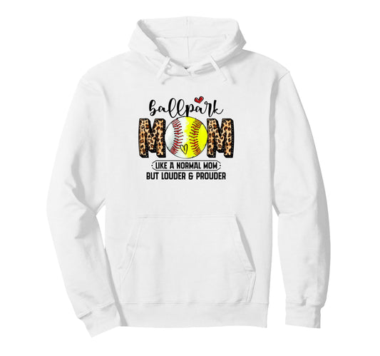 Ballpark Mama Leopard Mothers Day Hoodie - Fun Novelty Design Unisex - T-Shirt, Sweatshirt, Hoodie