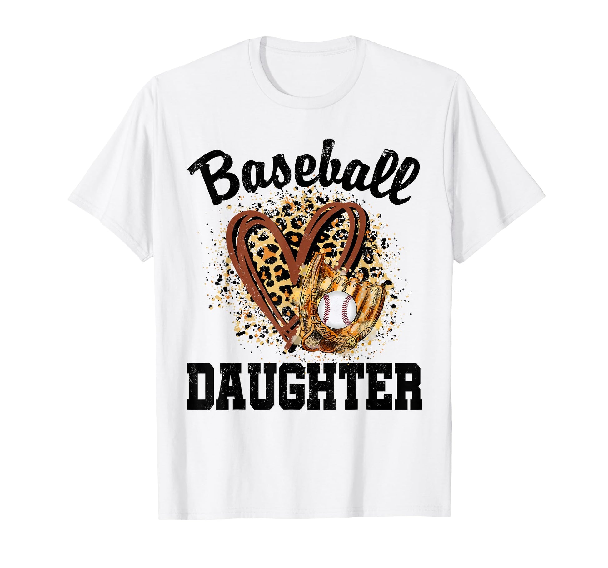 Leopard Heart Baseball Matching Family Hoodie - Novelty Apparel for Adults - T-Shirt, Sweatshirt, Hoodie