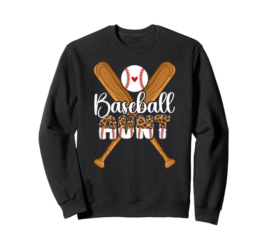 Baseball Aunt Baseball Player Sweatshirt - Casual Everyday Wear Men Women - T-Shirt, Sweatshirt, Hoodie