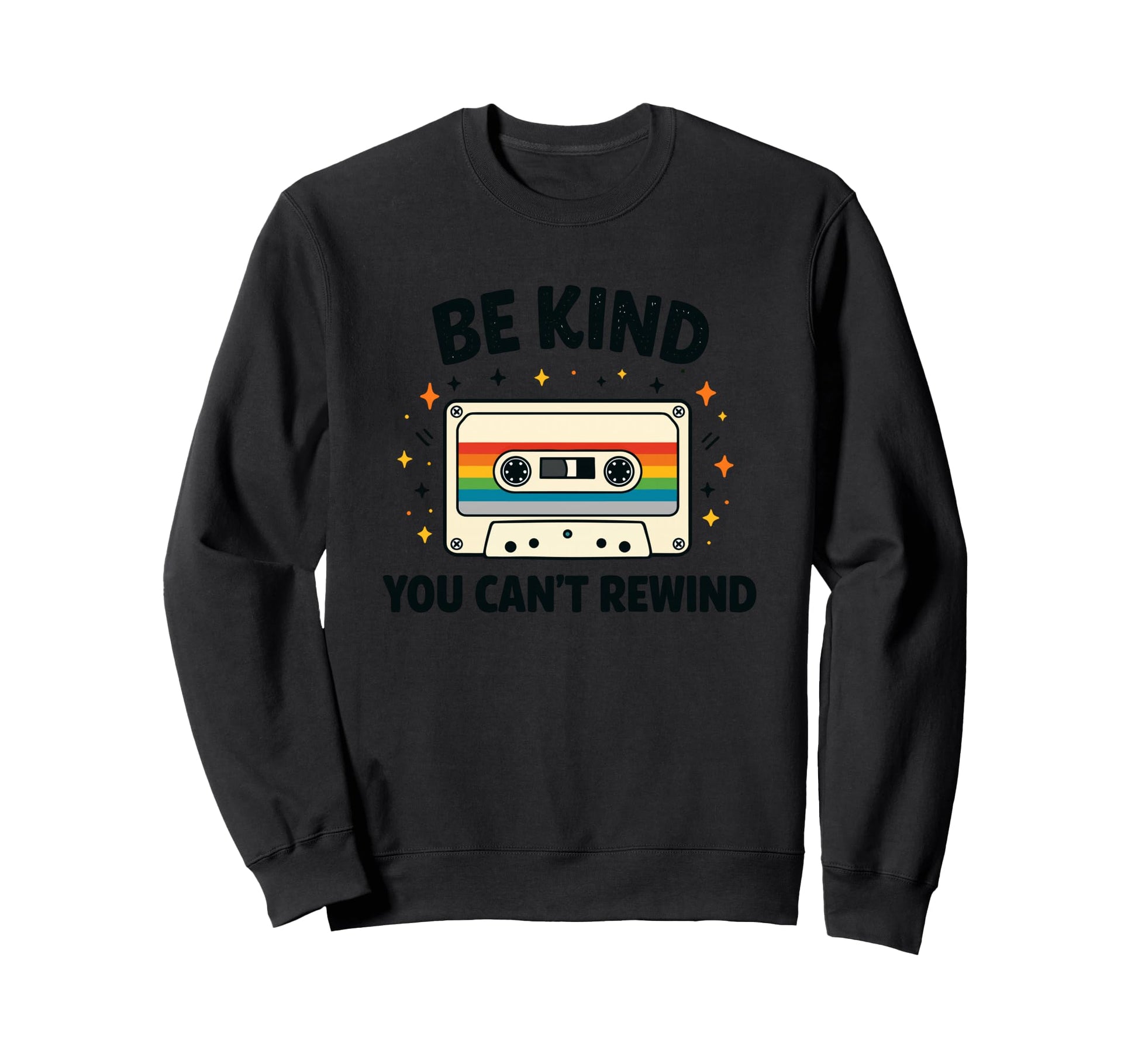 Cassette Be Kind Motivational Sweatshirt - Aesthetic Graphic for Adults - T-Shirt, Sweatshirt, Hoodie