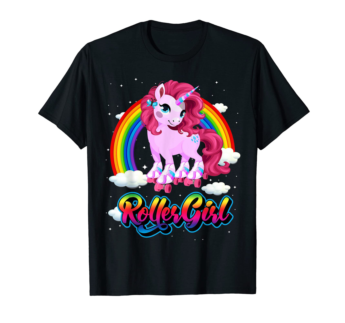 70S 80S Roller Skating Unicorn T-Shirt - Minimalist Print for Adults - T-Shirt, Sweatshirt, Hoodie