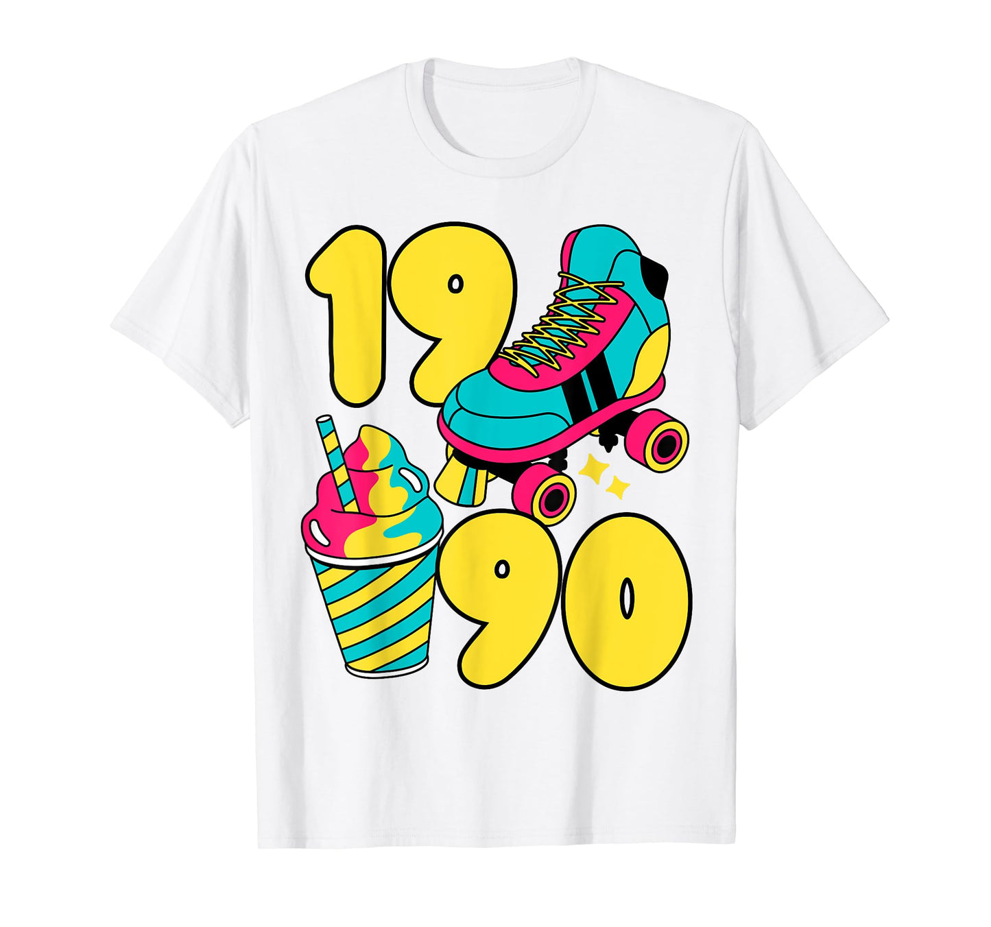 1990 Roller Skates Sweet Treats Summer T-Shirt - Graphic Print for Adults - T-Shirt, Sweatshirt, Hoodie