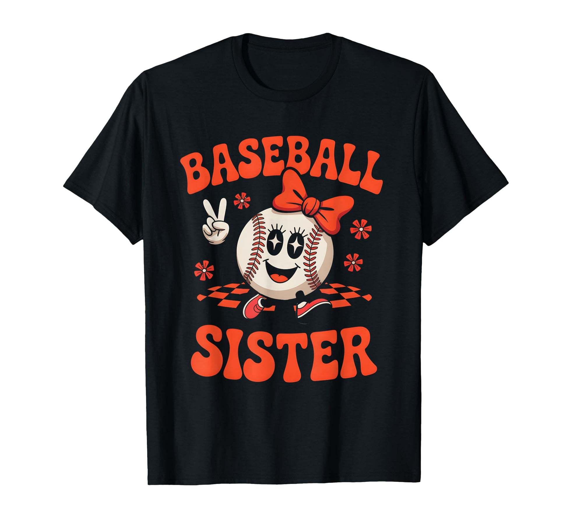 Baseball Sister Coquette Bow Sport T-Shirt - Graphic Print for Adults - T-Shirt, Sweatshirt, Hoodie