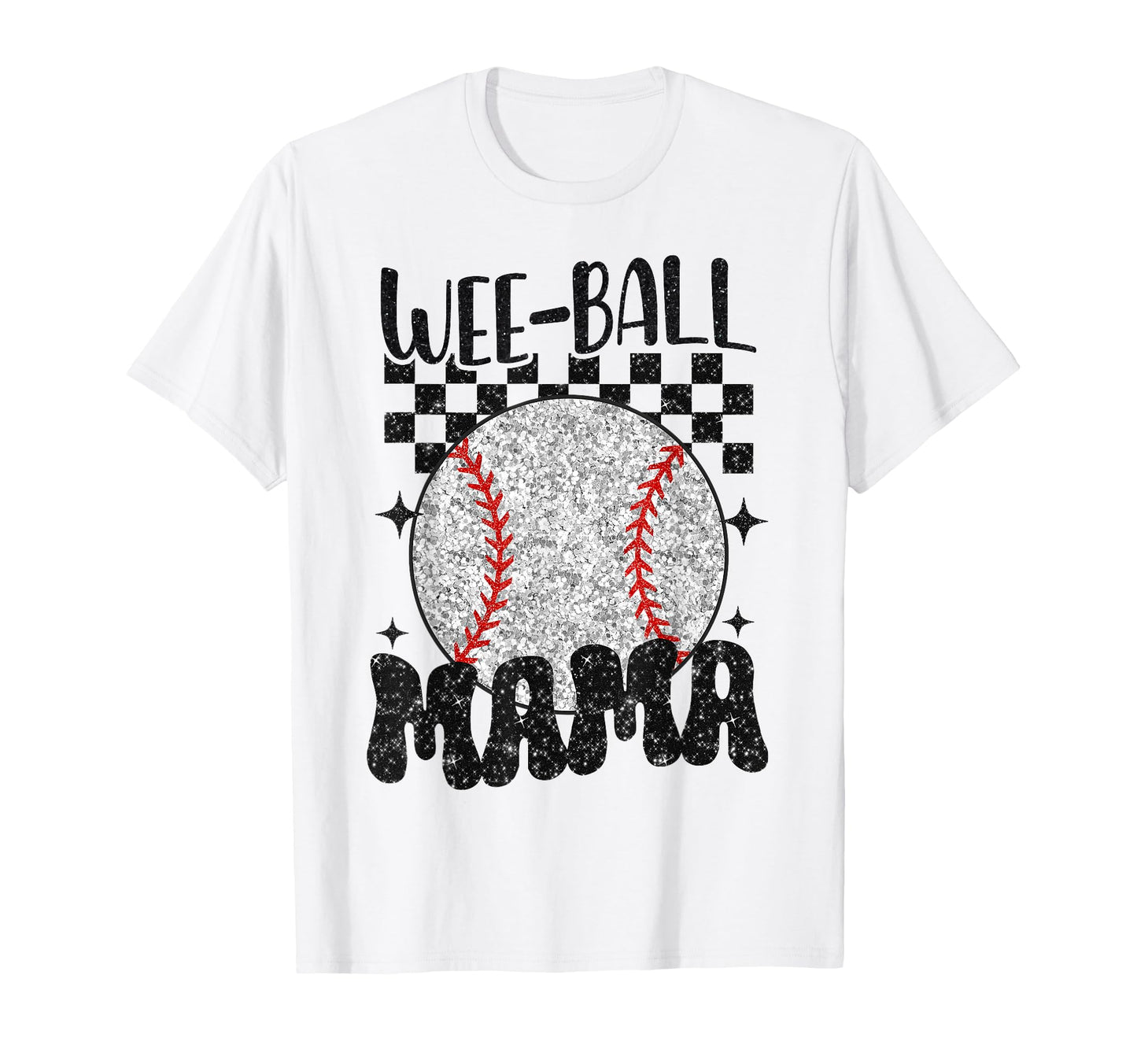 Wee Ball Mama Leopard Baseball T-Shirt - Casual Everyday Wear for Adults - T-Shirt, Sweatshirt, Hoodie
