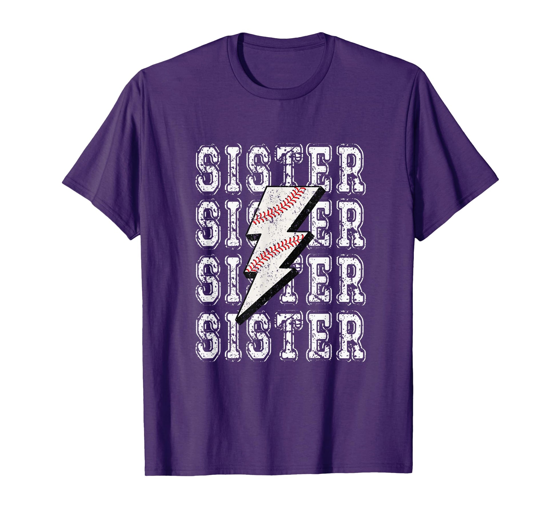 Baseball Sister Lightning Bolt T-Shirt - Novelty Apparel Unisex - T-Shirt, Sweatshirt, Hoodie