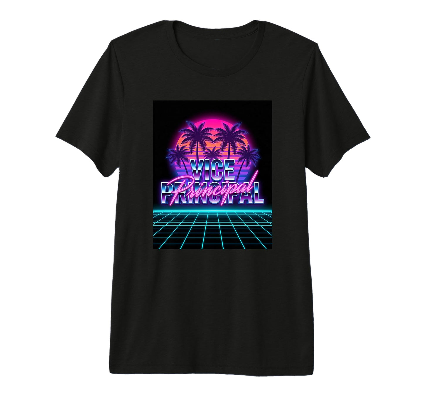 Vice Principal 80S Synthwave Miami T-Shirt - Novelty Apparel Men Women - T-Shirt, Sweatshirt, Hoodie