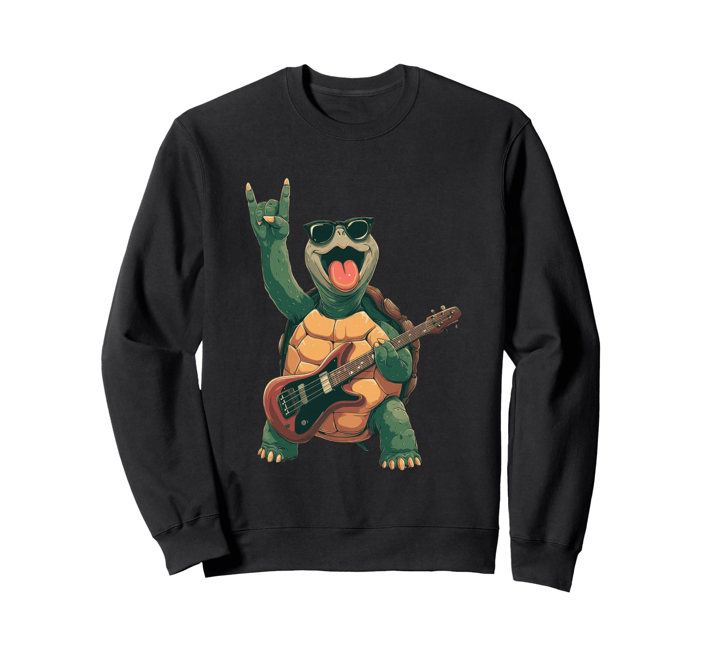 Rock Turtle Character Sweatshirt - Casual Everyday Wear Men Women - T-Shirt, Sweatshirt, Hoodie