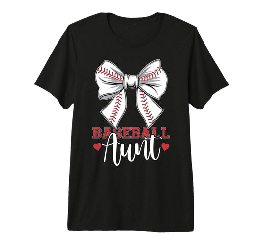 Baseball Aunt Coquette Bow Sport Lover T-Shirt - Aesthetic Graphic Unisex - T-Shirt, Sweatshirt, Hoodie