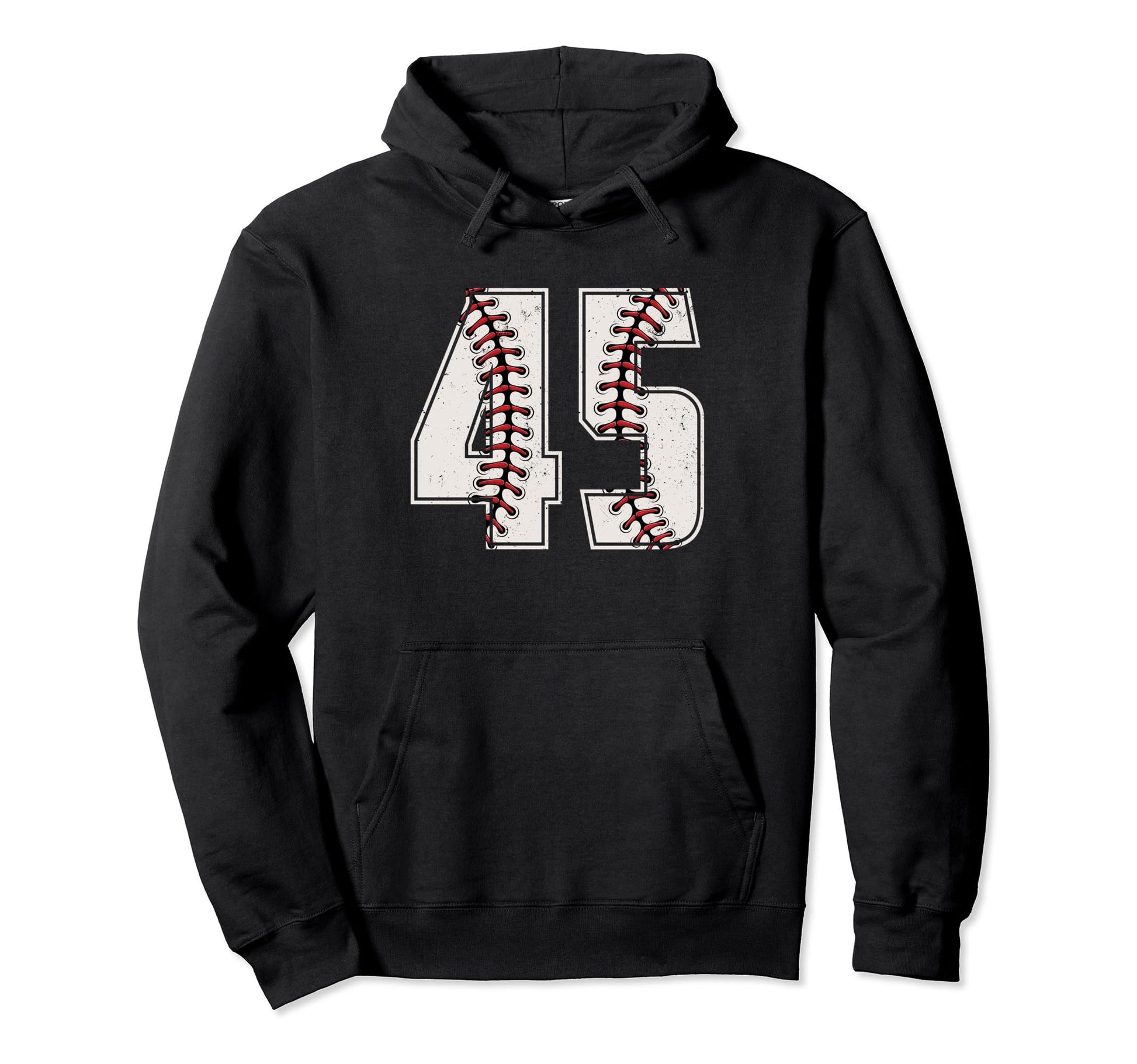Baseball Player Number 45 Forty Five Hoodie - Casual Everyday Wear Unisex - T-Shirt, Sweatshirt, Hoodie