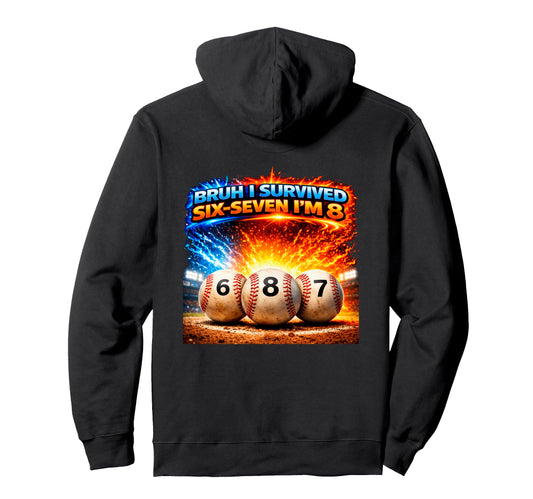 8Th Birthday Baseball I M 8 Year Old Hoodie - Trendy Graphic for Adults - T-Shirt, Sweatshirt, Hoodie