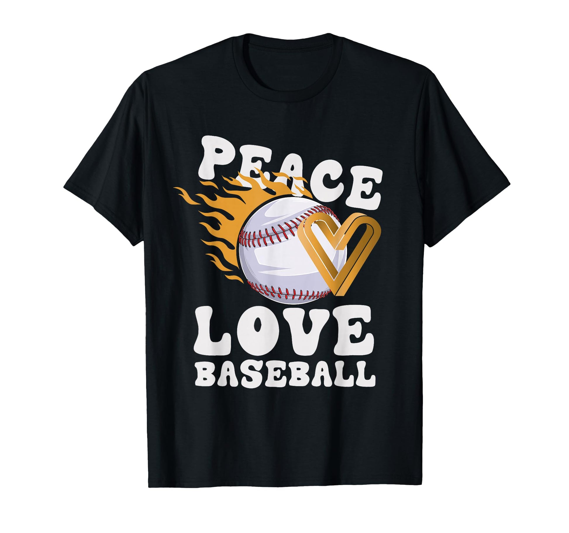 Peace Love Baseball T-Shirt - Aesthetic Graphic Unisex - T-Shirt, Sweatshirt, Hoodie