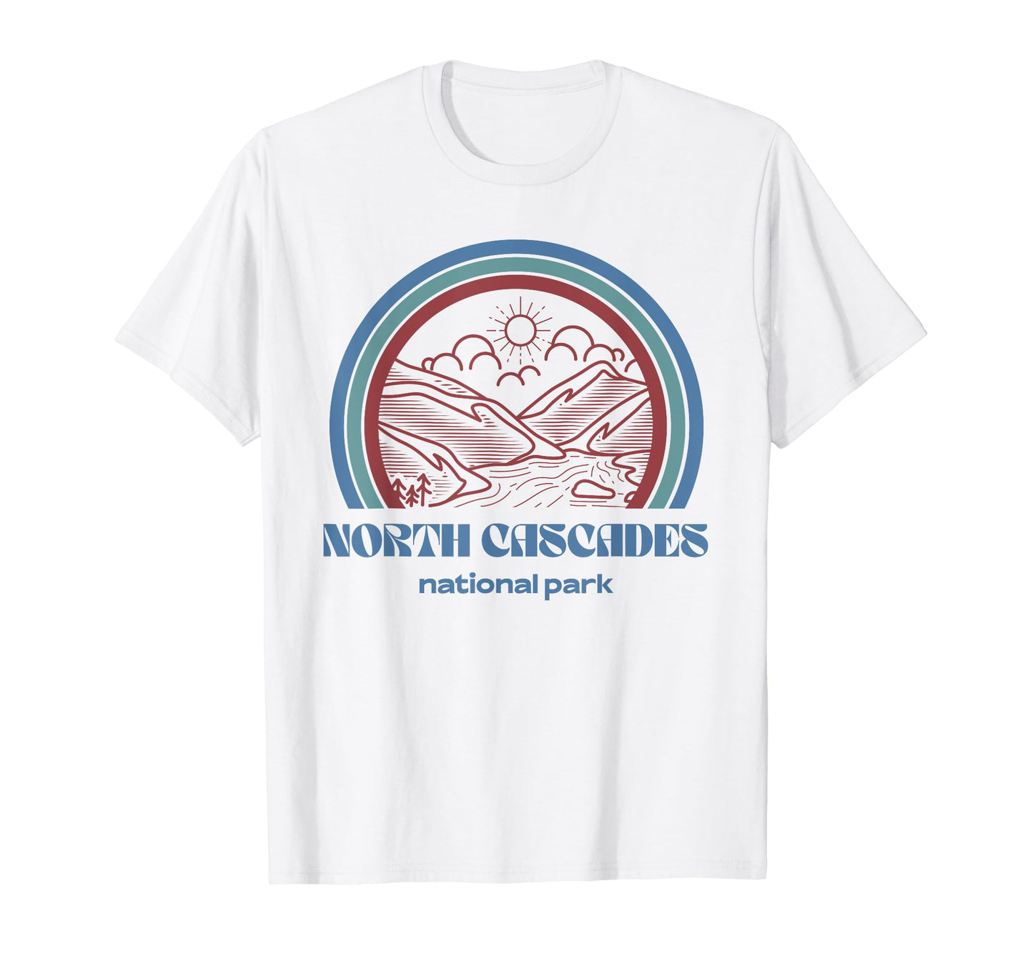 North Cascades National Park Outdoor T-Shirt - Novelty Apparel for Adults - T-Shirt, Sweatshirt, Hoodie