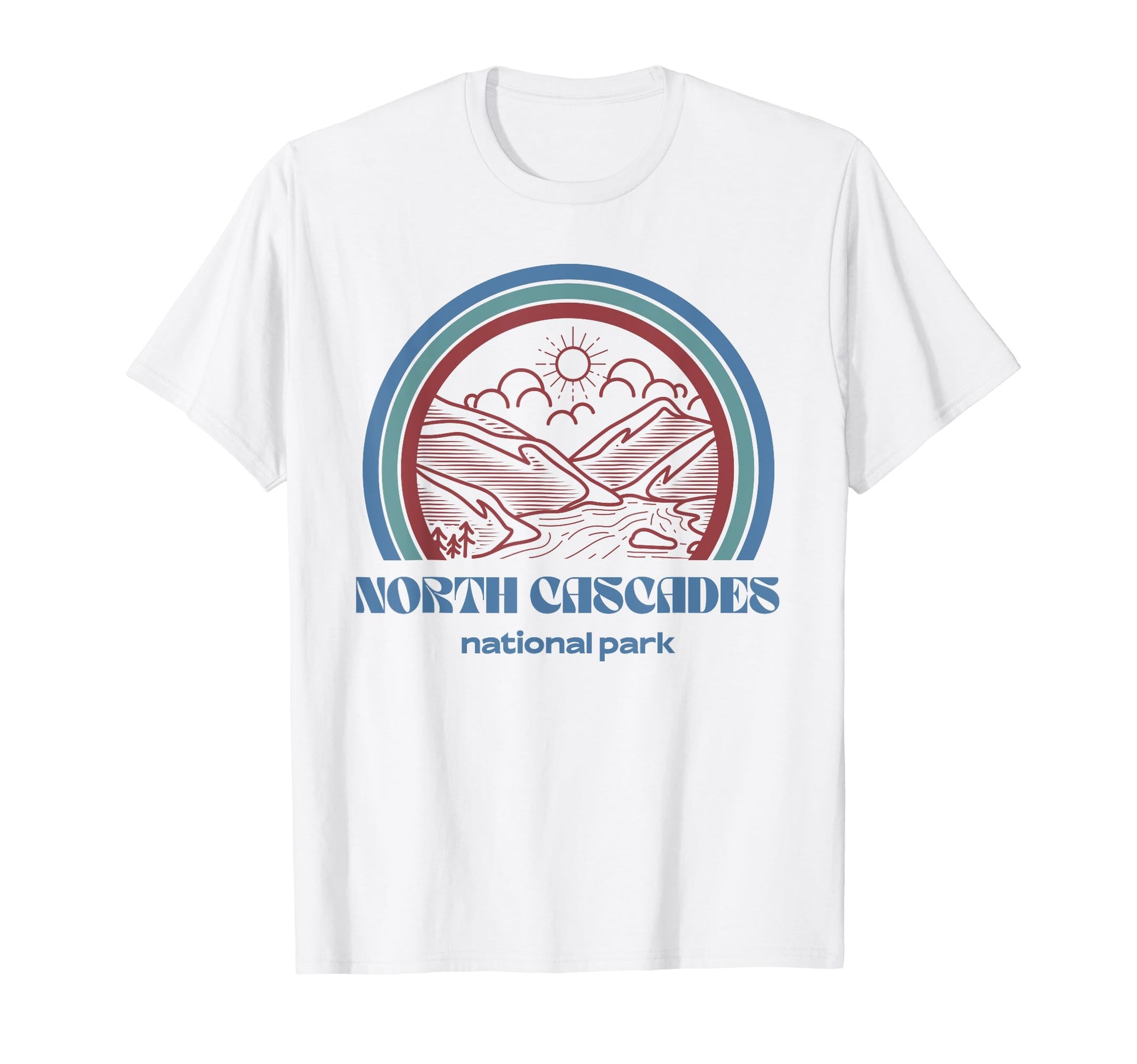 North Cascades National Park Outdoor T-Shirt - Novelty Apparel for Adults - T-Shirt, Sweatshirt, Hoodie