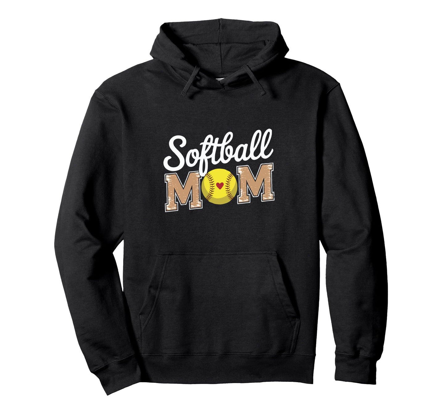 Softball Mom Leopard Funny Baseball Mom Hoodie - Graphic Print Men Women - T-Shirt, Sweatshirt, Hoodie