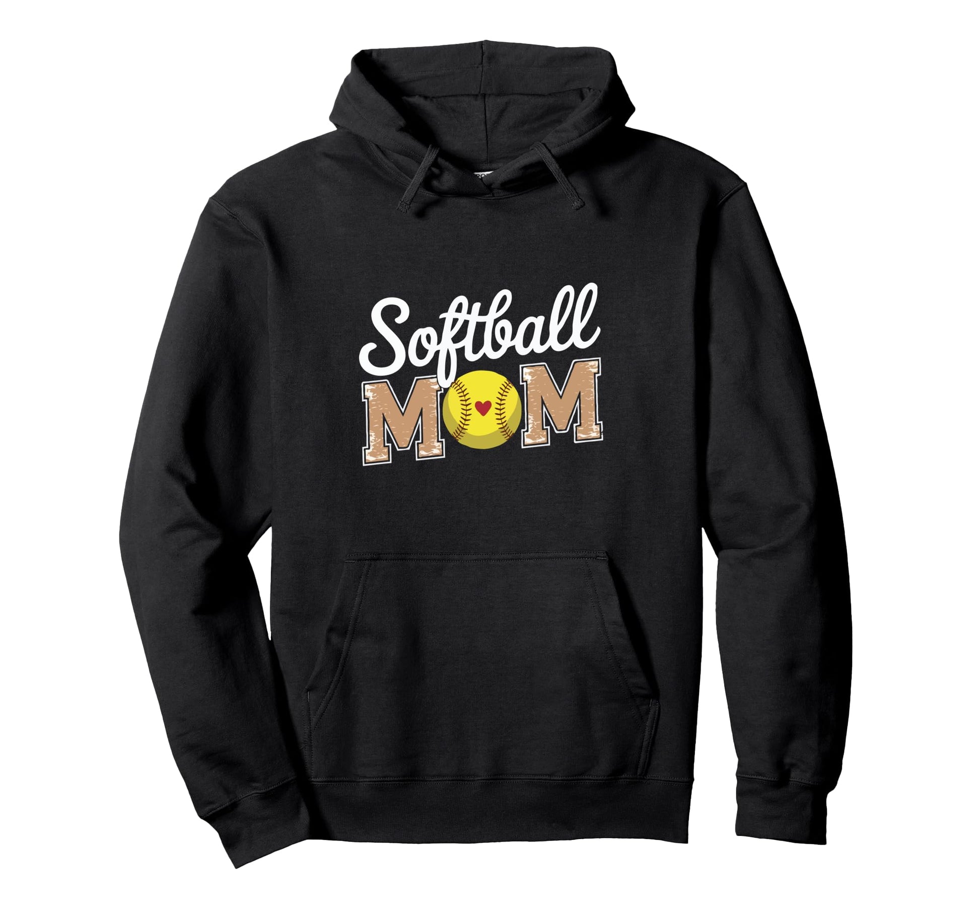 Softball Mom Leopard Funny Baseball Mom Hoodie - Graphic Print Men Women - T-Shirt, Sweatshirt, Hoodie