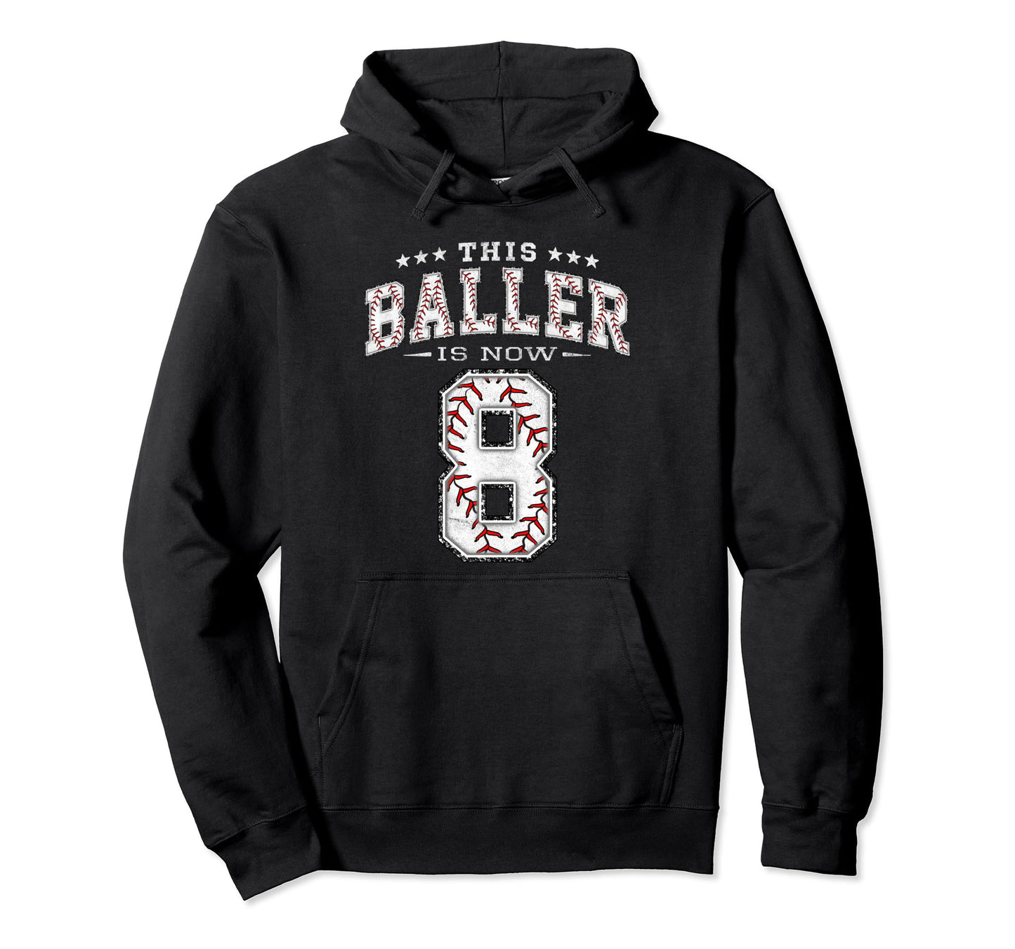 8 Years Old Birthday Baseball Theme Hoodie - Aesthetic Graphic Men Women - T-Shirt, Sweatshirt, Hoodie