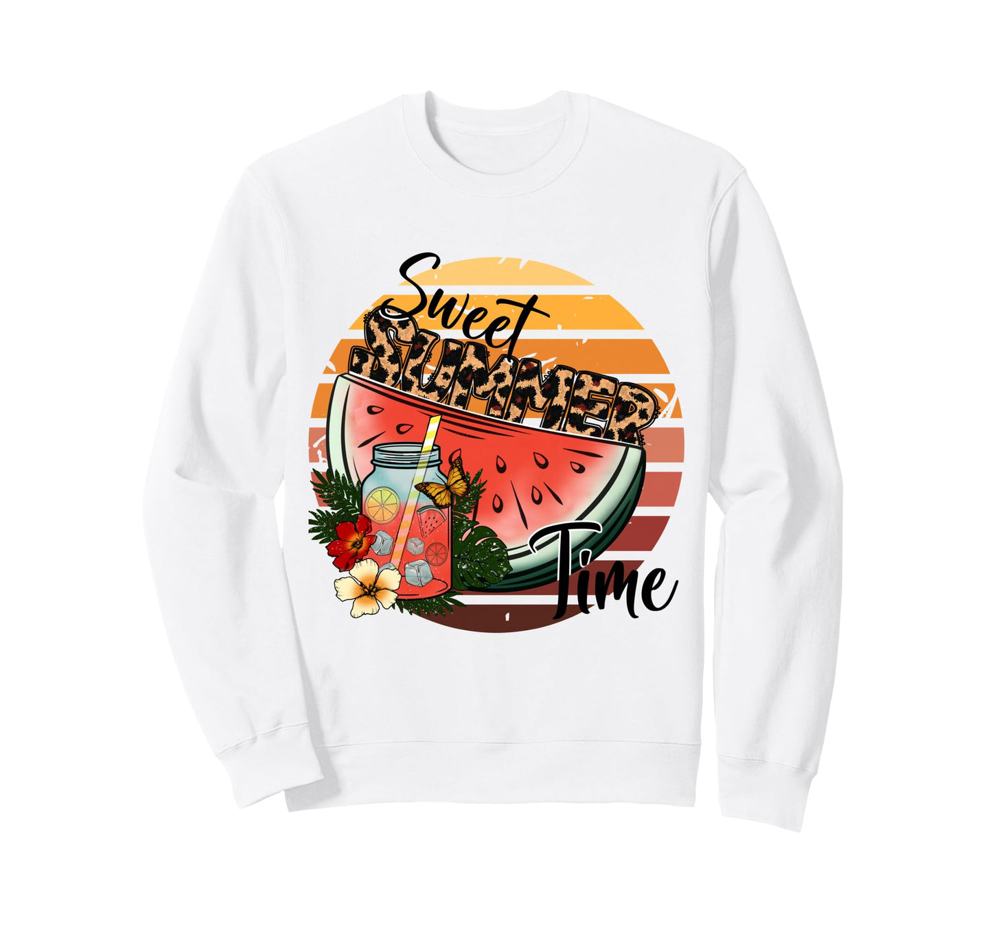Sweet Summer Time Watermelon Sweatshirt - Minimalist Print Men Women - T-Shirt, Sweatshirt, Hoodie