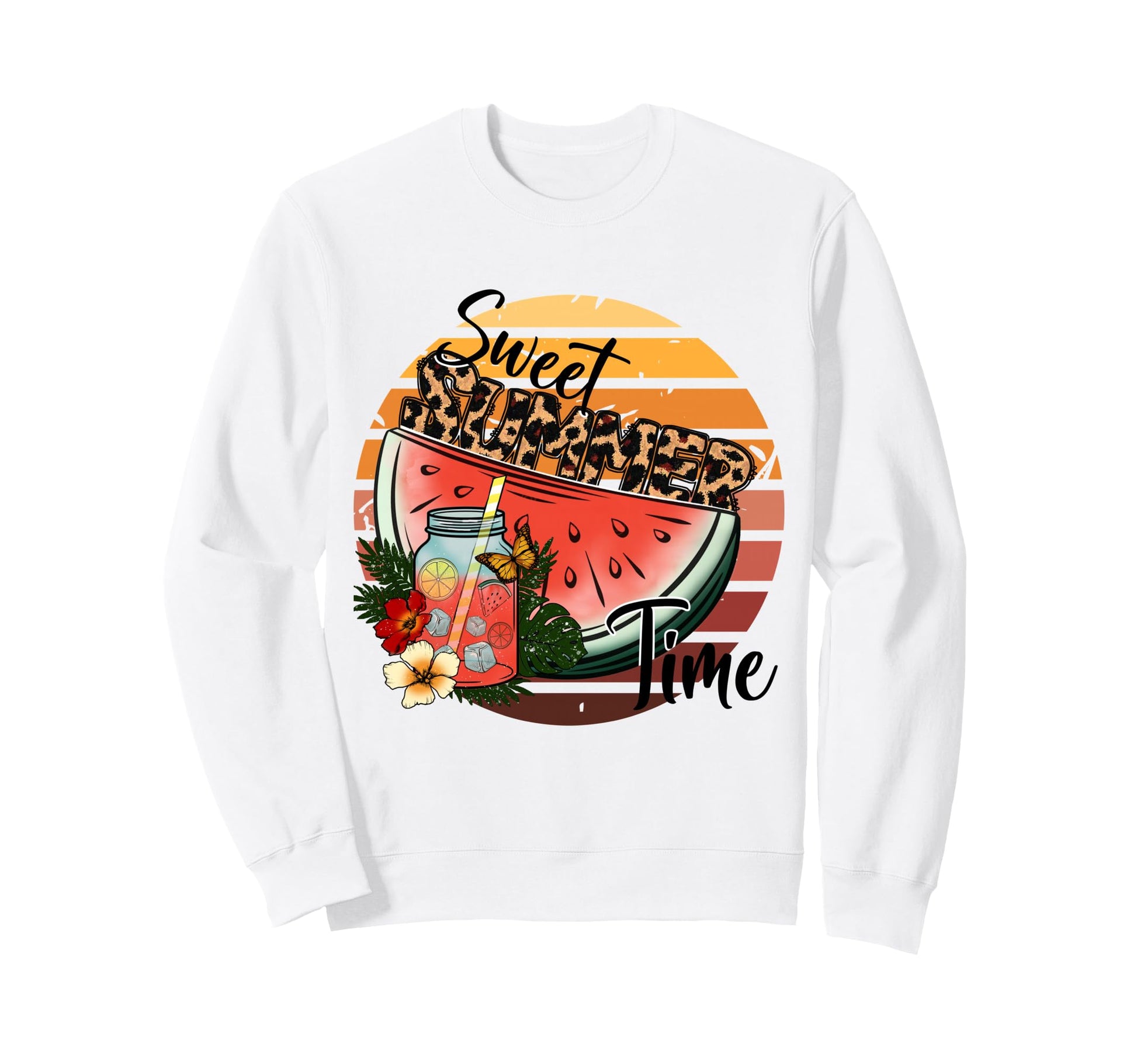 Sweet Summer Time Watermelon Sweatshirt - Minimalist Print Men Women - T-Shirt, Sweatshirt, Hoodie