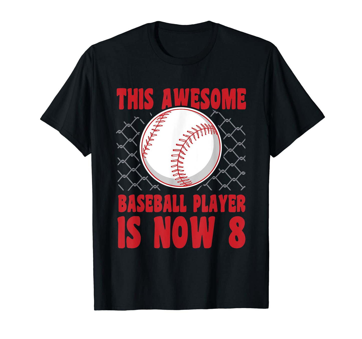 8 Year Old Happy 8Th Birthday Baseball T-Shirt - Graphic Print Men Women - T-Shirt, Sweatshirt, Hoodie