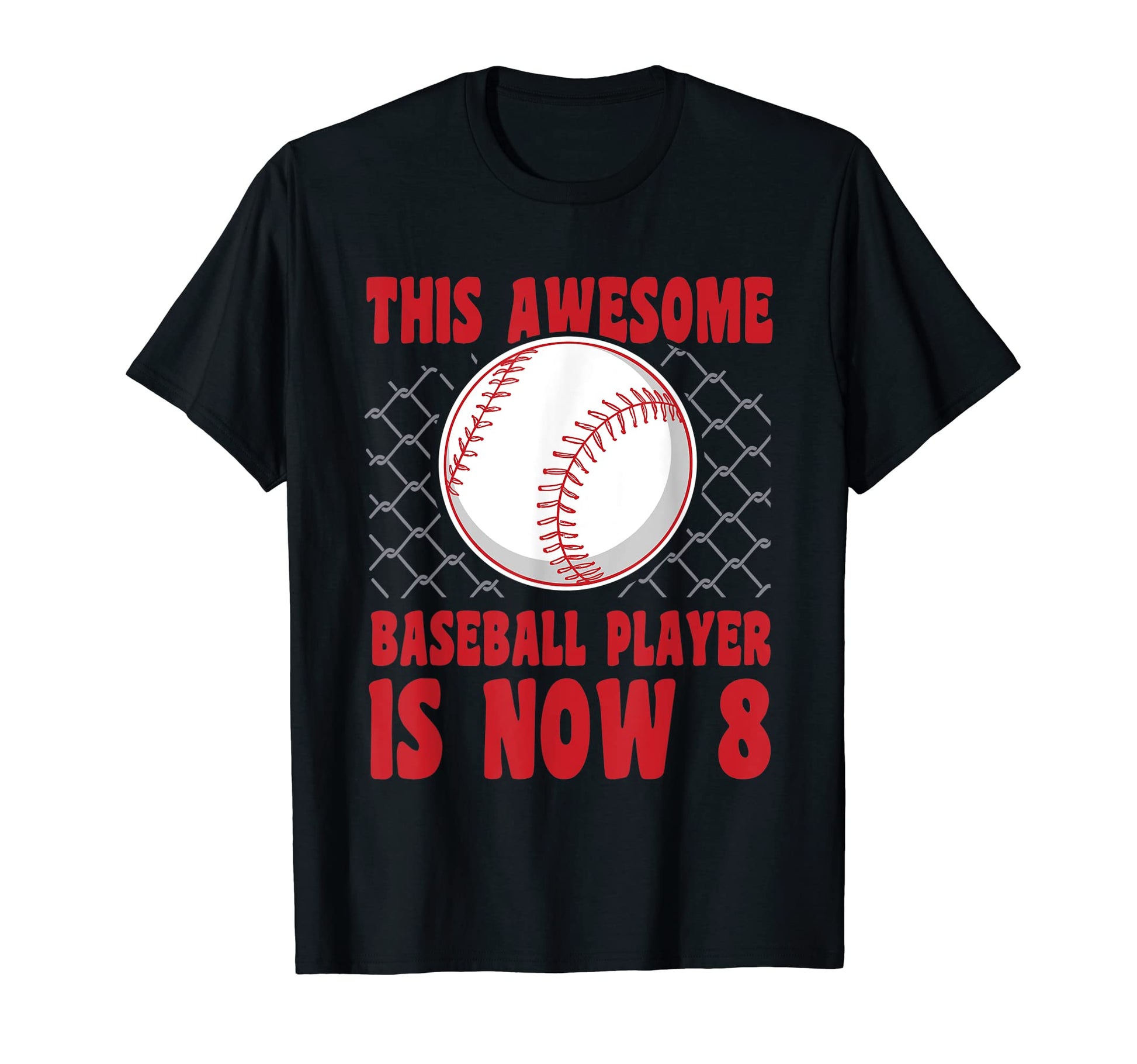 8 Year Old Happy 8Th Birthday Baseball T-Shirt - Graphic Print Men Women - T-Shirt, Sweatshirt, Hoodie