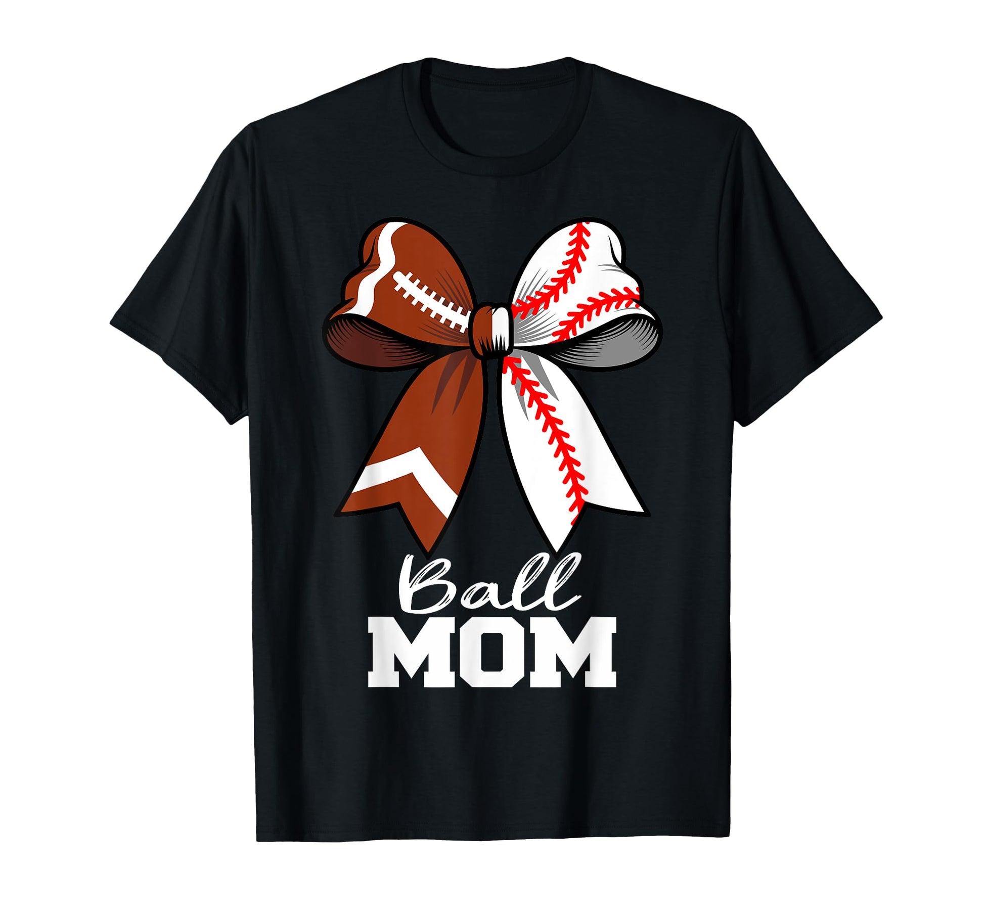 Ball Mom Football Baseball Mom Coquette T-Shirt - Minimalist Print Unisex - T-Shirt, Sweatshirt, Hoodie