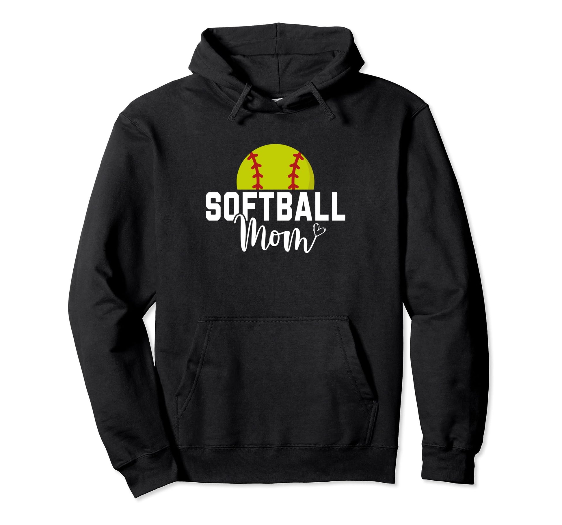 Softball Mom Baseball Love Softball Hoodie - Custom Art Print for Adults - T-Shirt, Sweatshirt, Hoodie