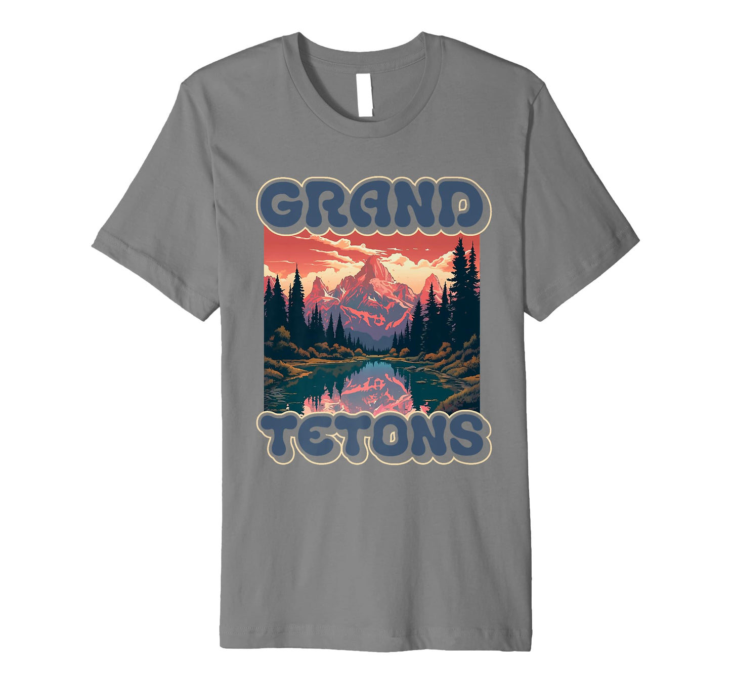 Grand Teton National Park Eighties Vibe T-Shirt - Fun Novelty Design Unisex - T-Shirt, Sweatshirt, Hoodie
