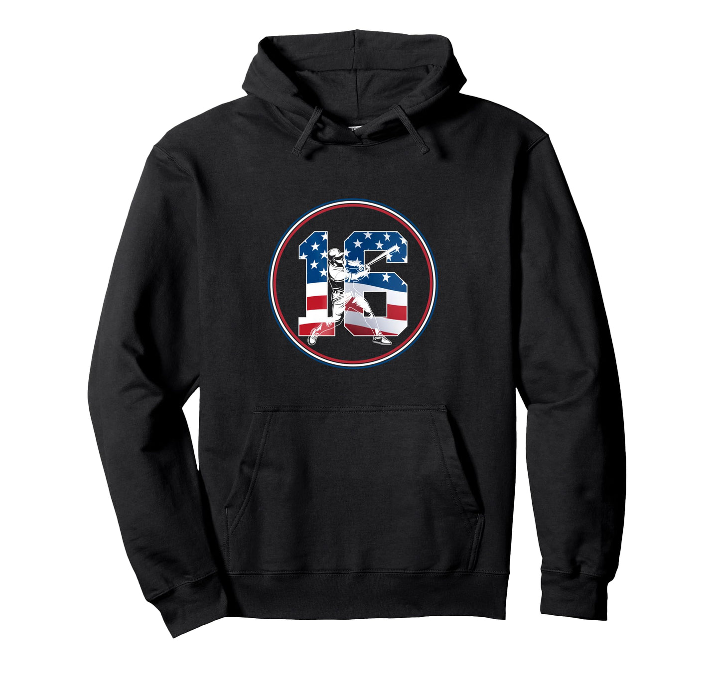 Number 16 Years Baseball 16Th Birthday Hoodie - Aesthetic Graphic Men Women - T-Shirt, Sweatshirt, Hoodie
