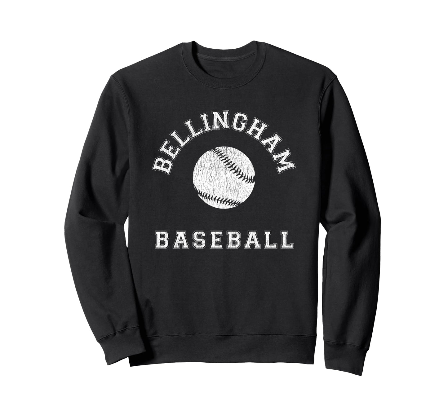 Bellingham Baseball Distressed Sweatshirt - Unique Graphic Unisex - T-Shirt, Sweatshirt, Hoodie