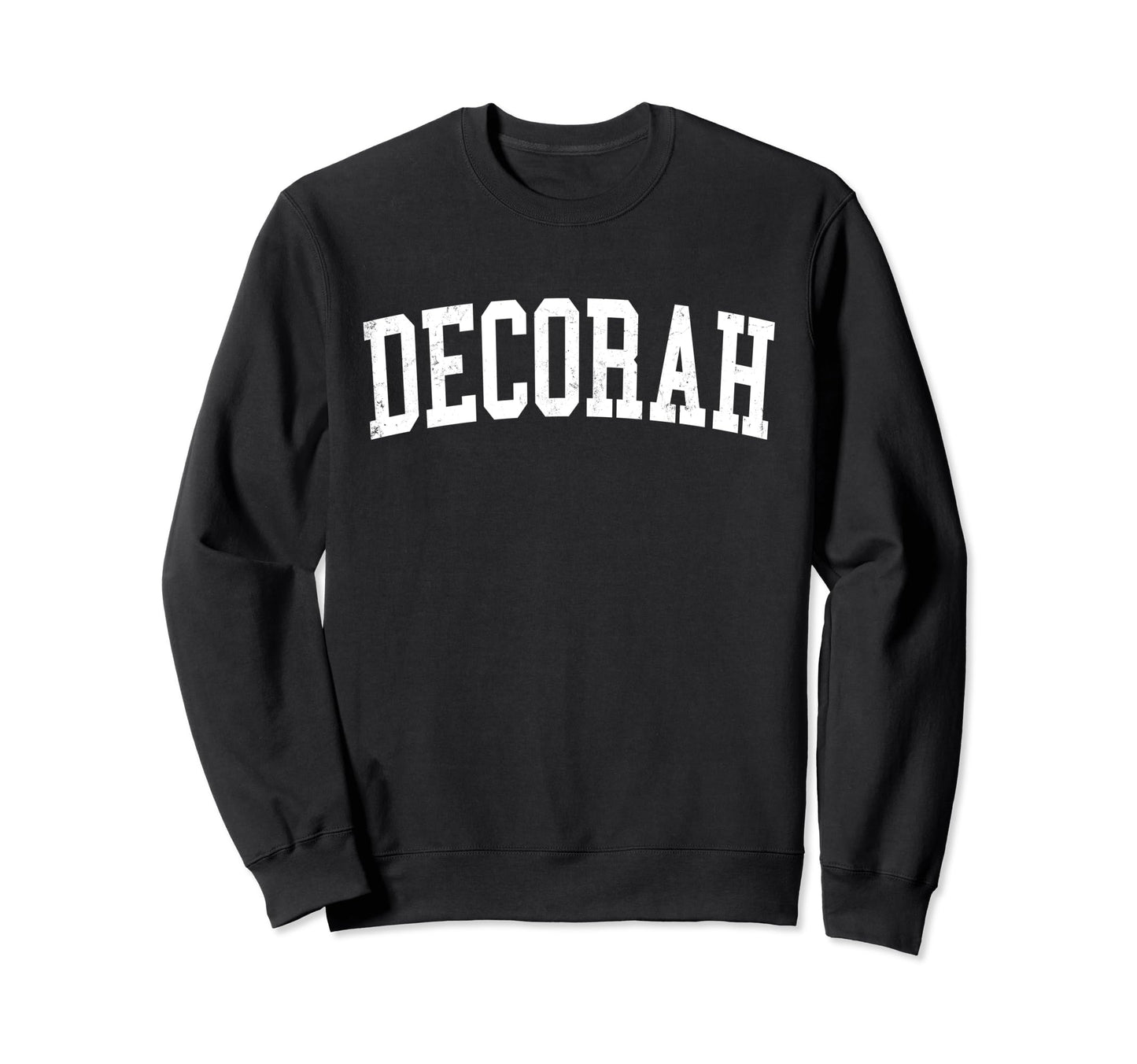 Decorah Ia Distressed White Sweatshirt - Casual Everyday Wear for Adults - T-Shirt, Sweatshirt, Hoodie