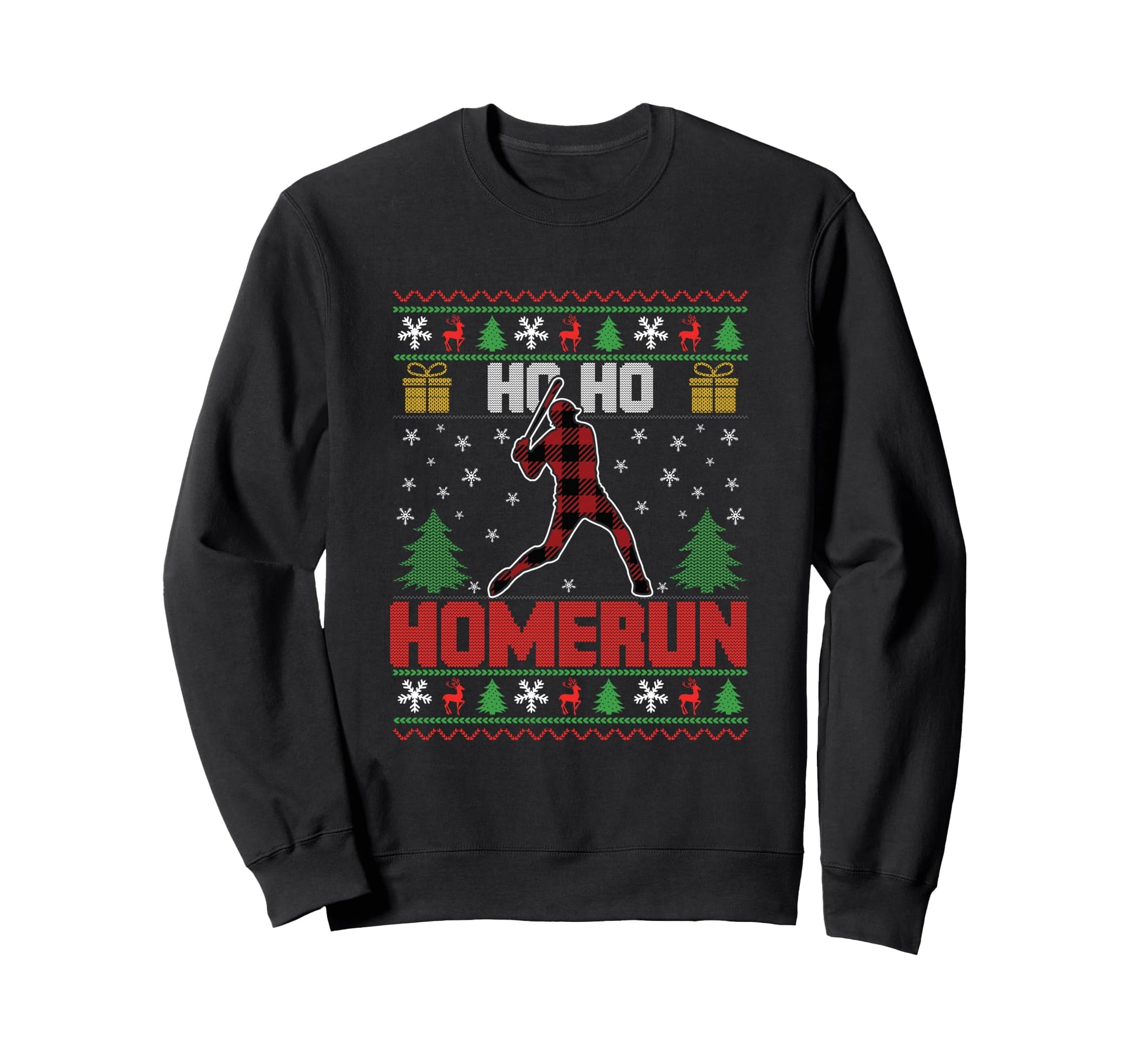 Ho Ho Homerun Sports Player Baseball Sweatshirt - Streetwear Style Unisex - T-Shirt, Sweatshirt, Hoodie