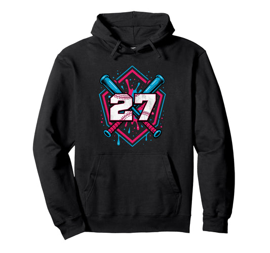 Baseball 27 Year Old Ice Cream Drip Hoodie - Streetwear Style for Adults - T-Shirt, Sweatshirt, Hoodie