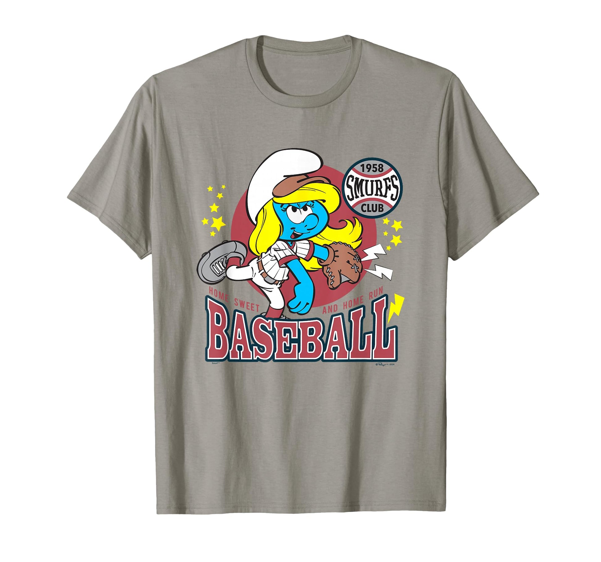 Smurfs Baseball Home Sweet And Home Run T-Shirt - Minimalist Print Unisex - T-Shirt, Sweatshirt, Hoodie