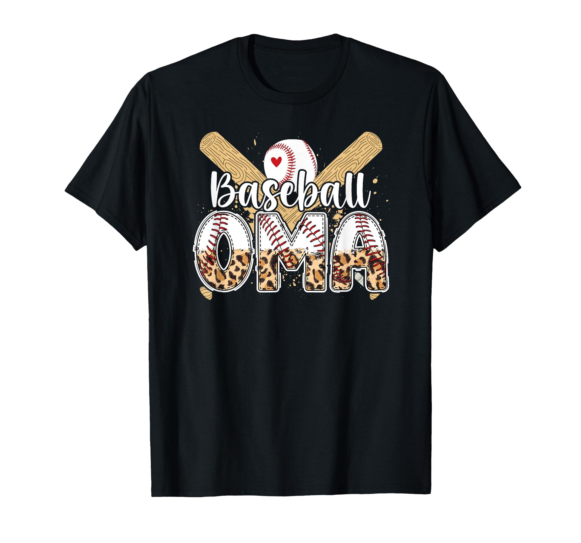 Baseball Oma Leopard Oma Baseball T-Shirt - Unique Graphic for Adults - T-Shirt, Sweatshirt, Hoodie