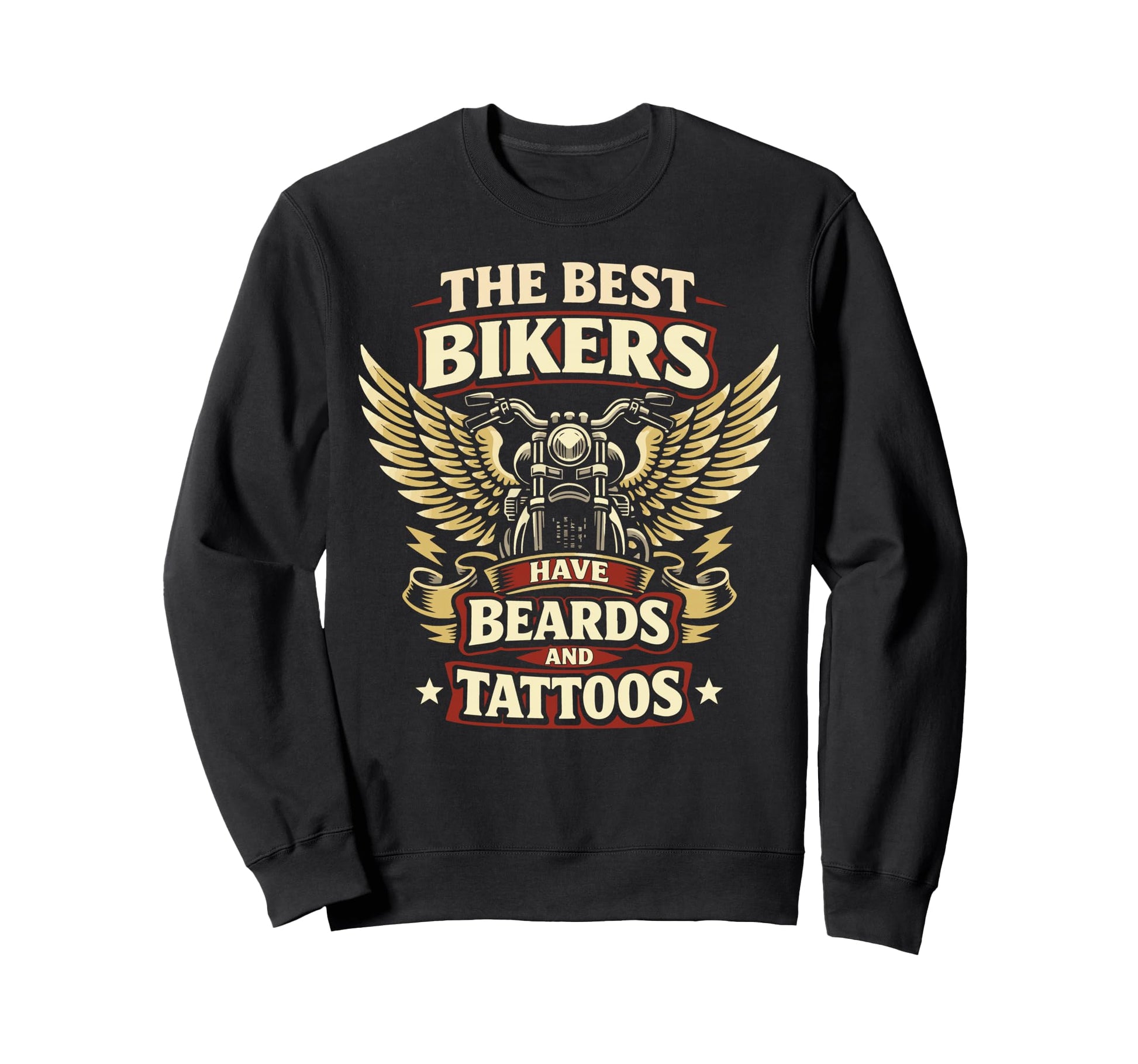 Motorcycle Biker Beard Tattoo Best Sweatshirt - Trendy Graphic Men Women - T-Shirt, Sweatshirt, Hoodie