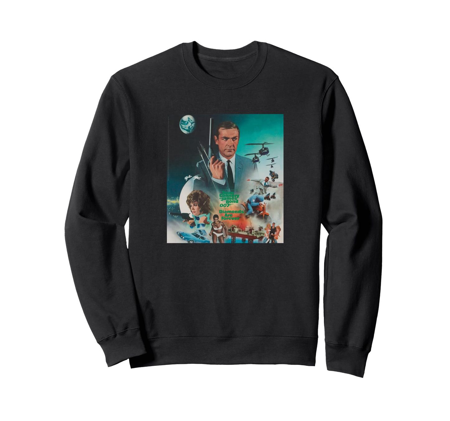 James Bond 007 Diamonds Are Forever Sweatshirt - Unique Graphic Unisex - T-Shirt, Sweatshirt, Hoodie