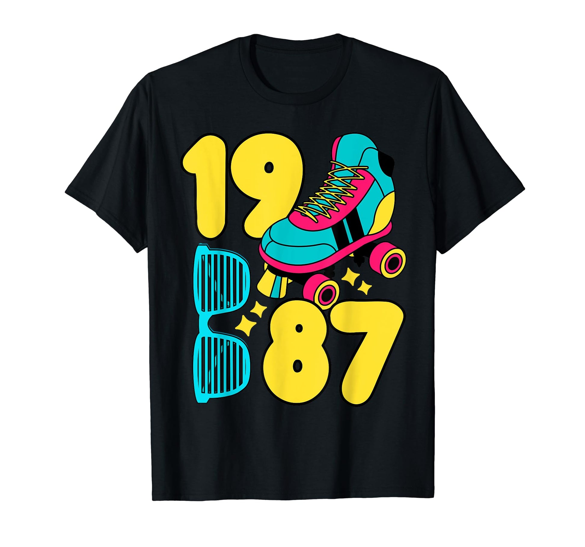 1987 Roller Rink 80S Night T-Shirt - Aesthetic Graphic for Adults - T-Shirt, Sweatshirt, Hoodie
