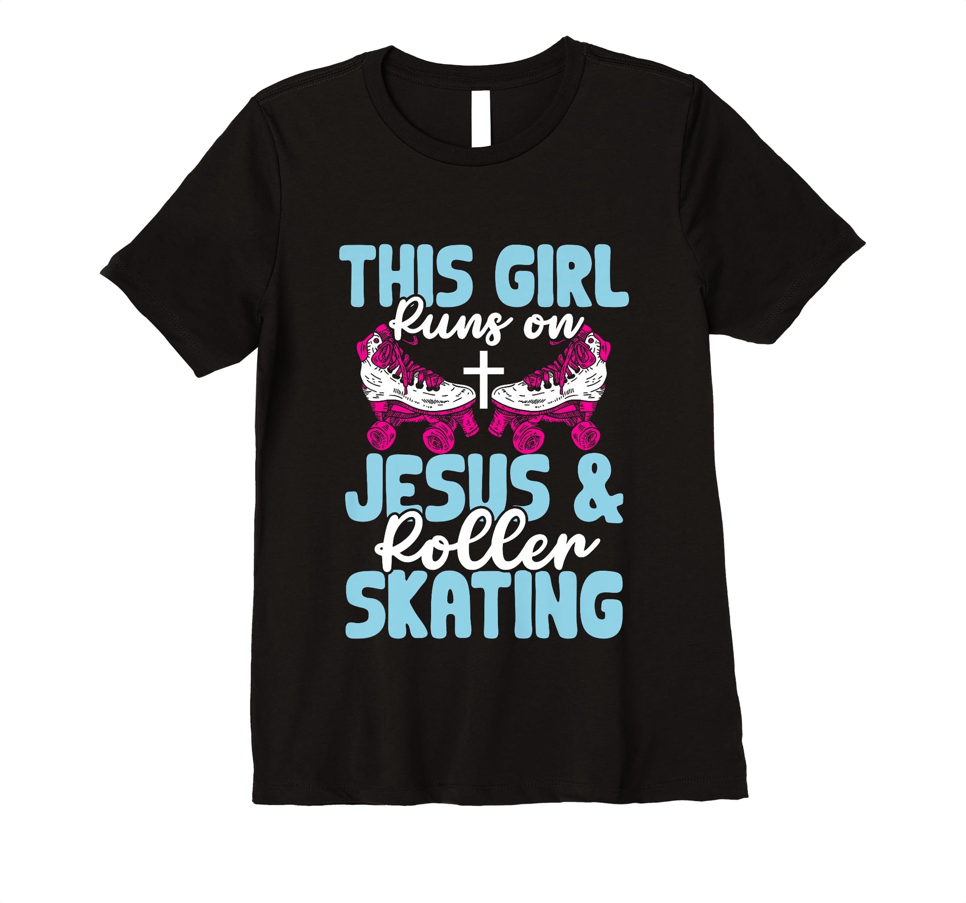Rollerskate This Runs Jesus And Roller T-Shirt - Trendy Graphic Men Women - T-Shirt, Sweatshirt, Hoodie