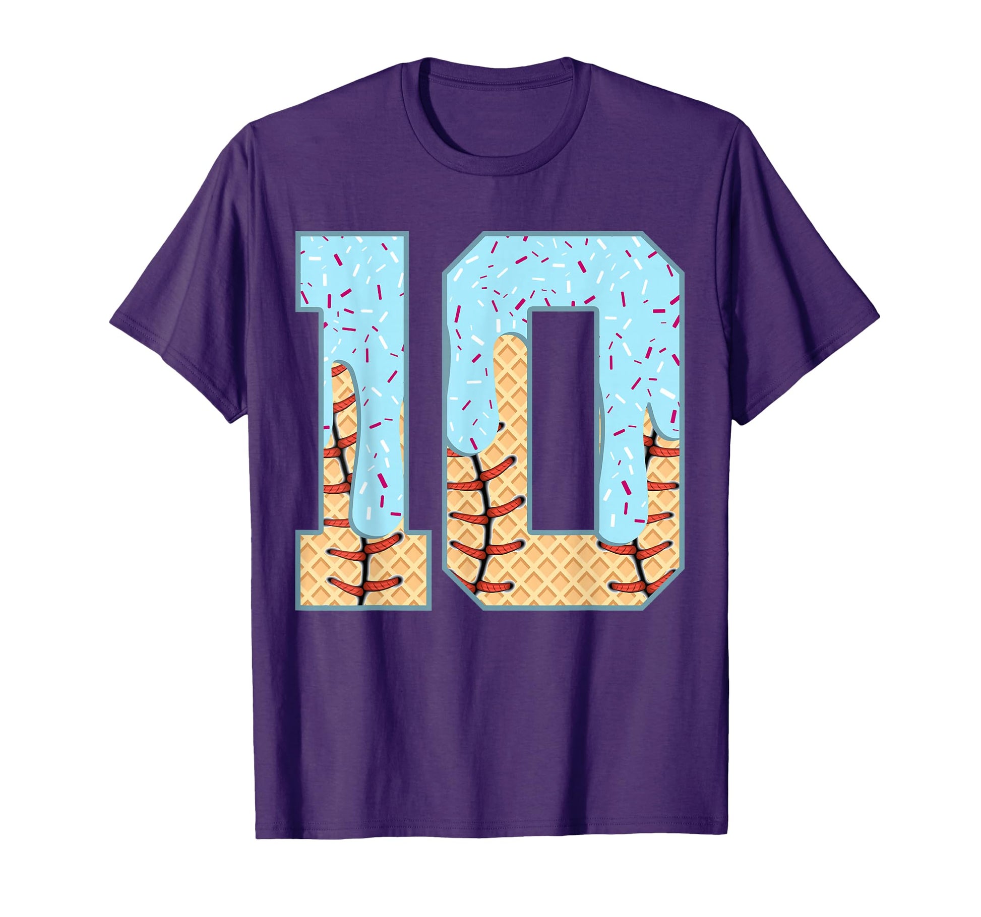Baseball Drip 10 Year Old Ice Cream T-Shirt - Streetwear Style for Adults - T-Shirt, Sweatshirt, Hoodie