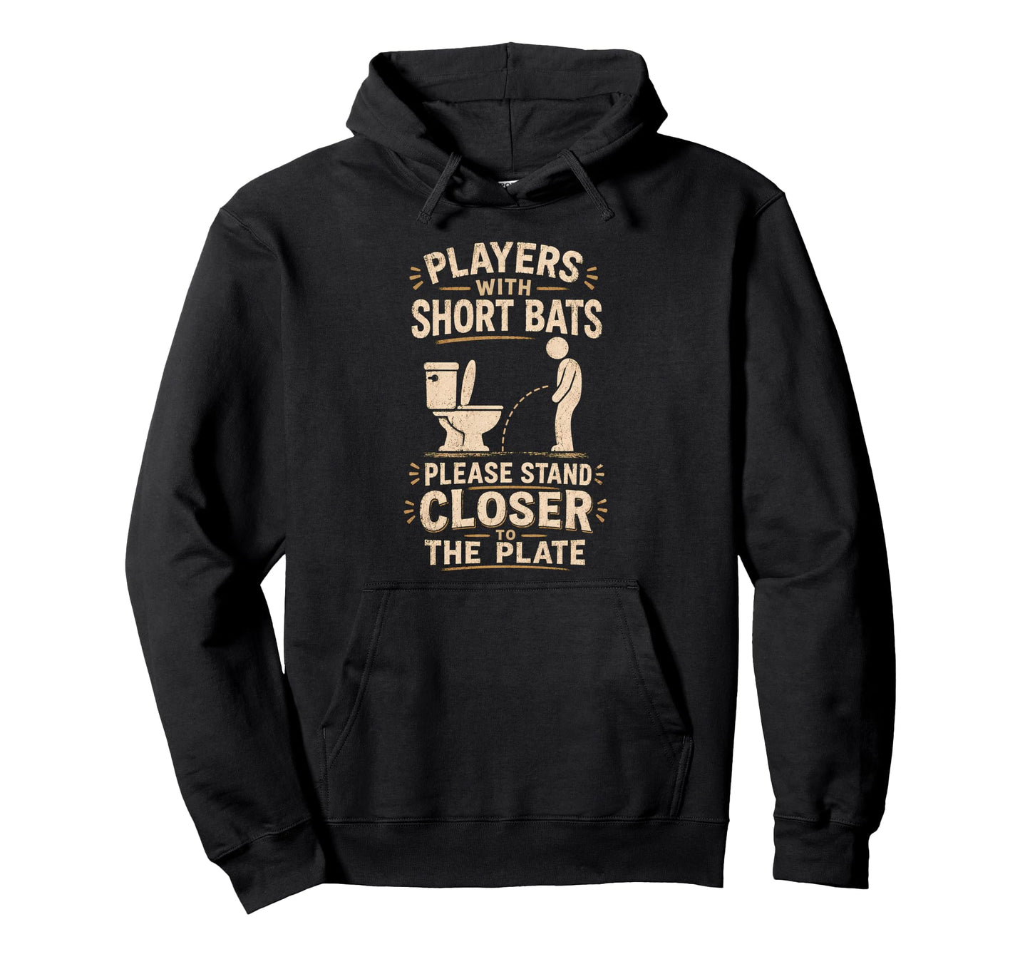 Funny Bathroom Short Bats Closer To Hoodie - Minimalist Print for Adults - T-Shirt, Sweatshirt, Hoodie