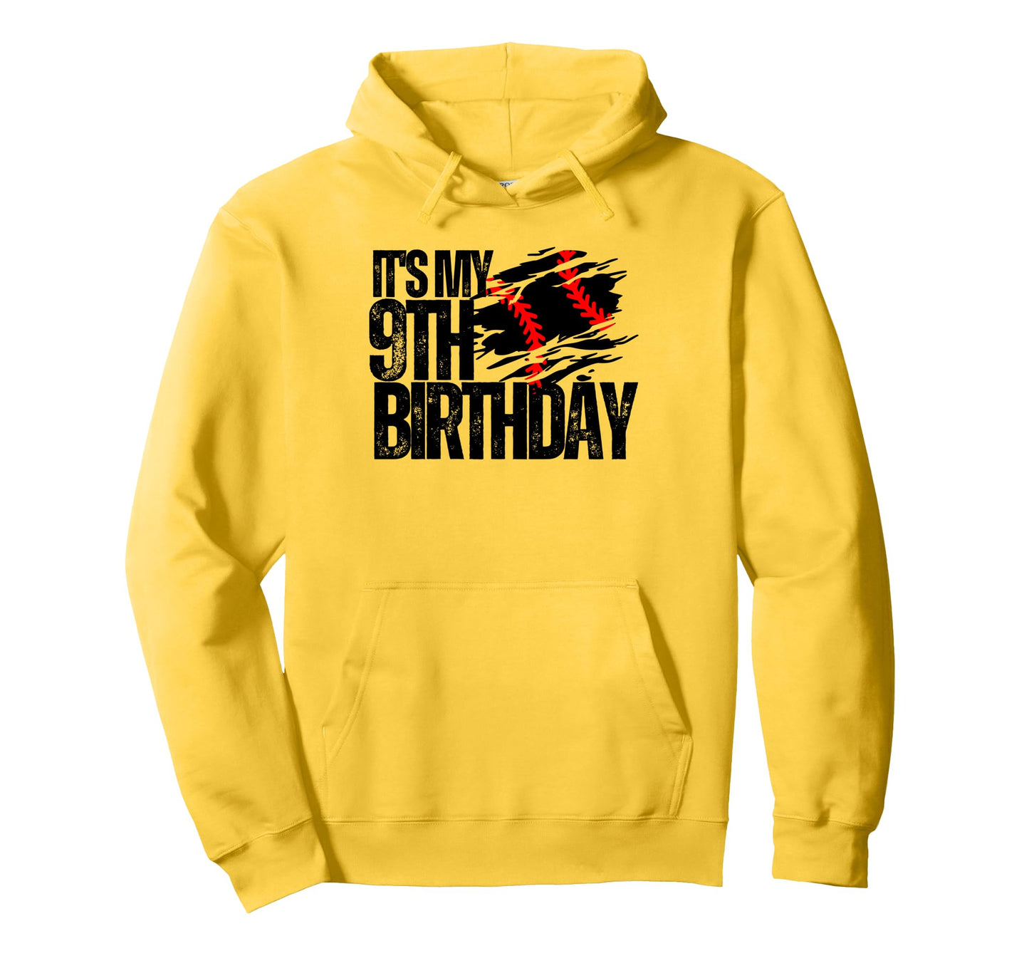 Its My 9Th Birthday Baseball Player 9Th Hoodie - Aesthetic Graphic Unisex - T-Shirt, Sweatshirt, Hoodie
