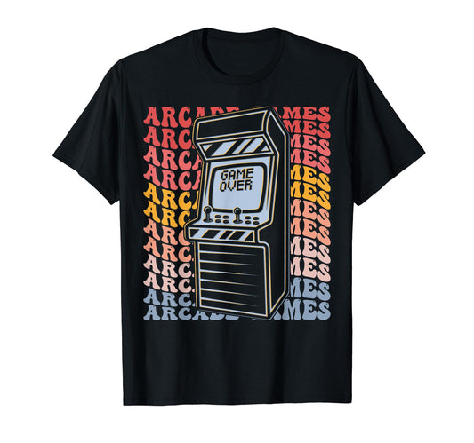 Arcade Games Groovy Gaming T-Shirt - Novelty Apparel Men Women - T-Shirt, Sweatshirt, Hoodie