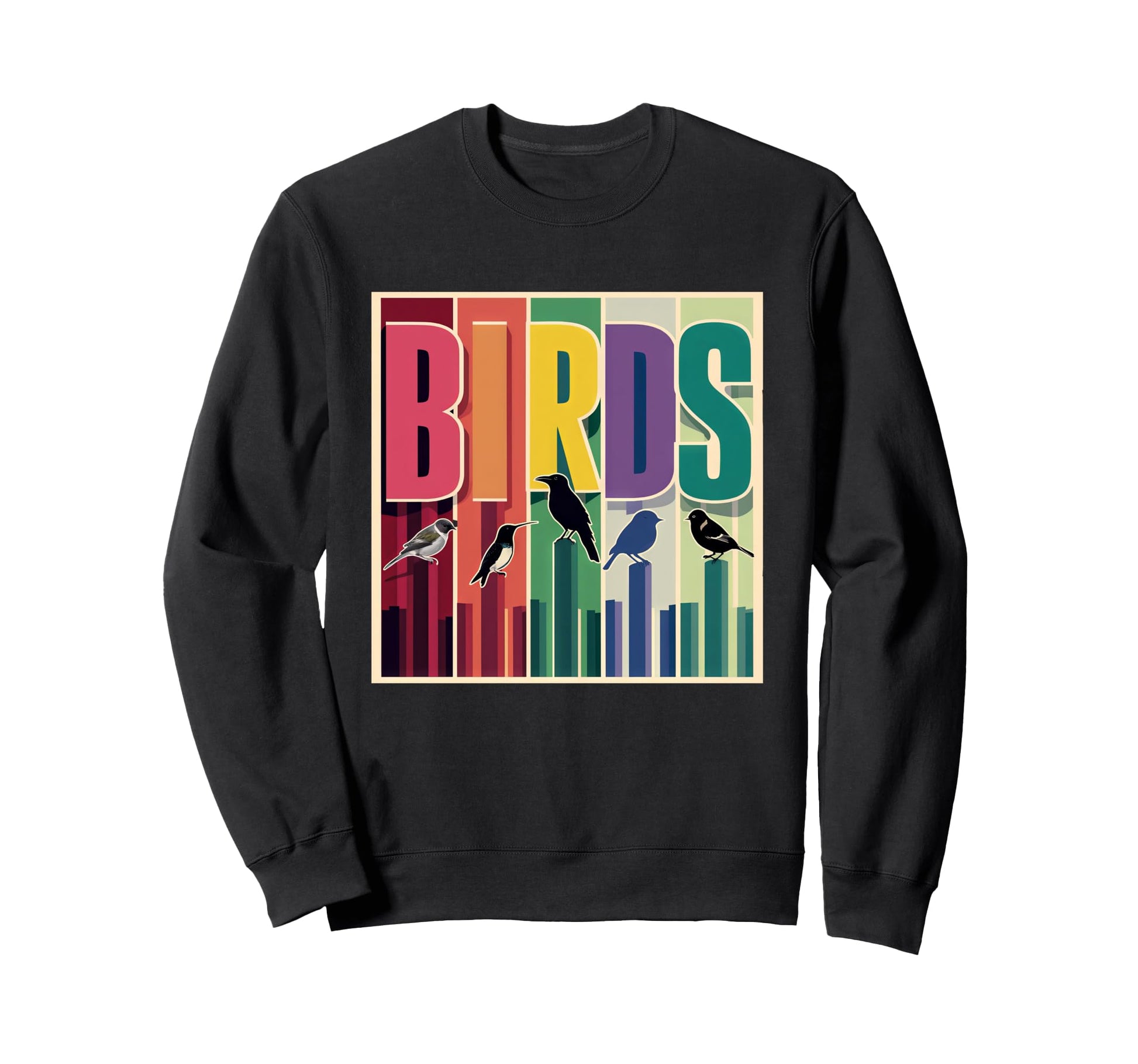 Birds Typography Bird Sweatshirt - Casual Everyday Wear Men Women - T-Shirt, Sweatshirt, Hoodie