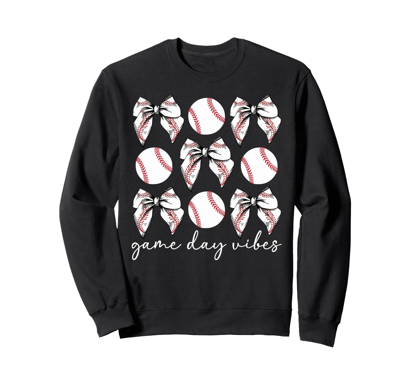 Game Day Vibes Baseball Game Day Sweatshirt - Graphic Print Men Women - T-Shirt, Sweatshirt, Hoodie
