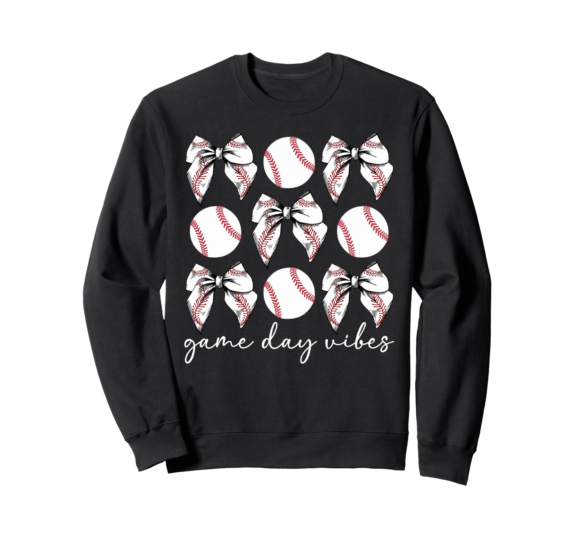 Game Day Vibes Baseball Game Day Sweatshirt - Graphic Print Men Women - T-Shirt, Sweatshirt, Hoodie